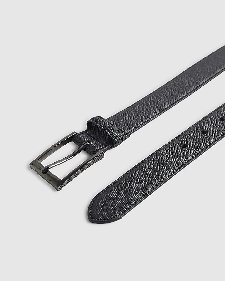 Black Textured Belt