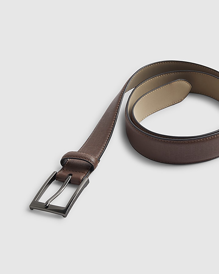 Brown Textured Belt