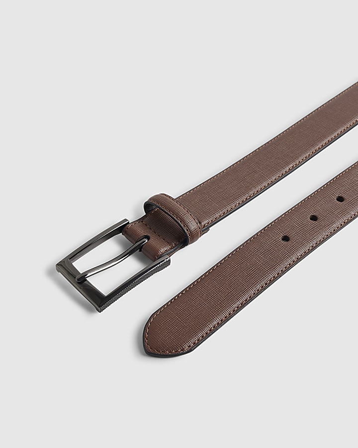 Brown Textured Belt