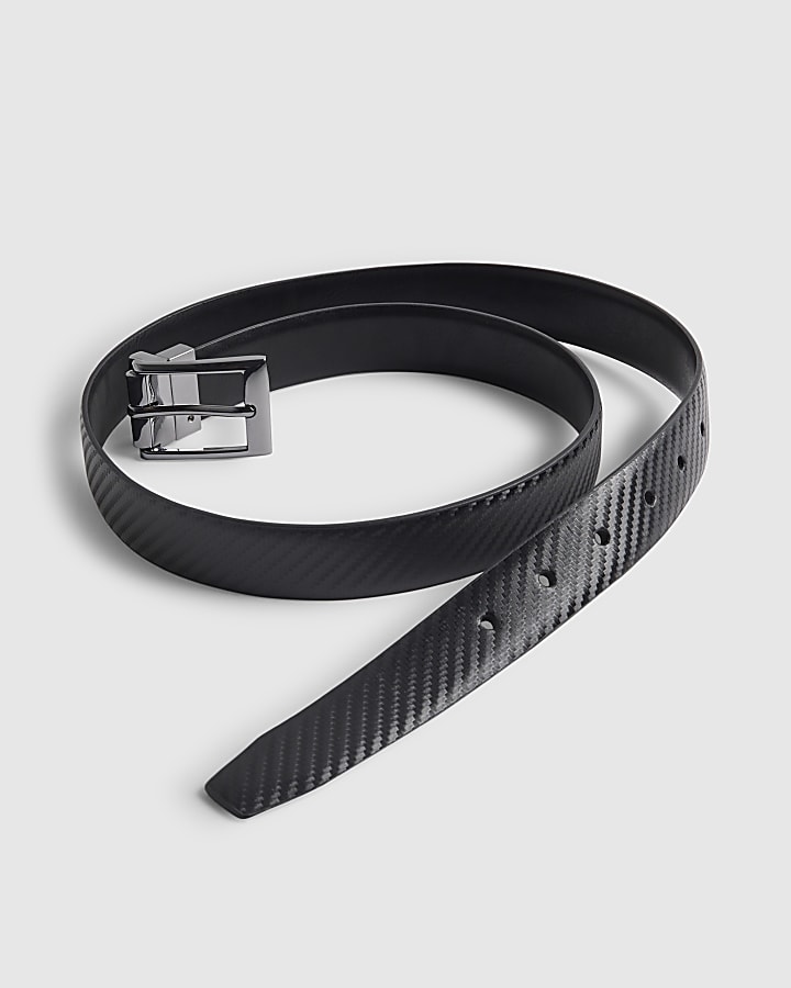 Black Textured Smooth Belt