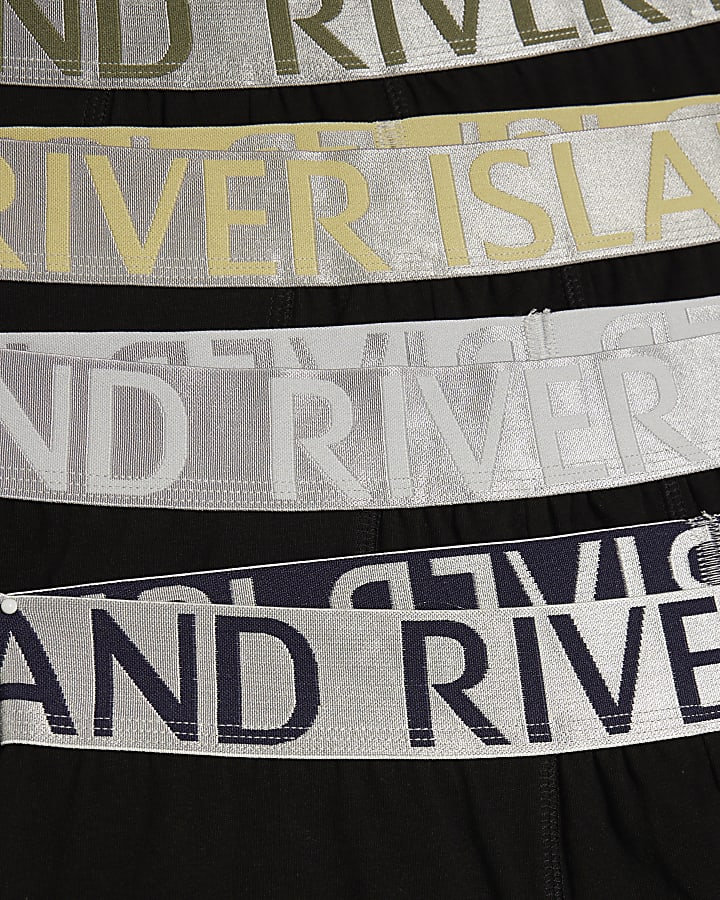 Black Pack Of 5 Metallic Trunks