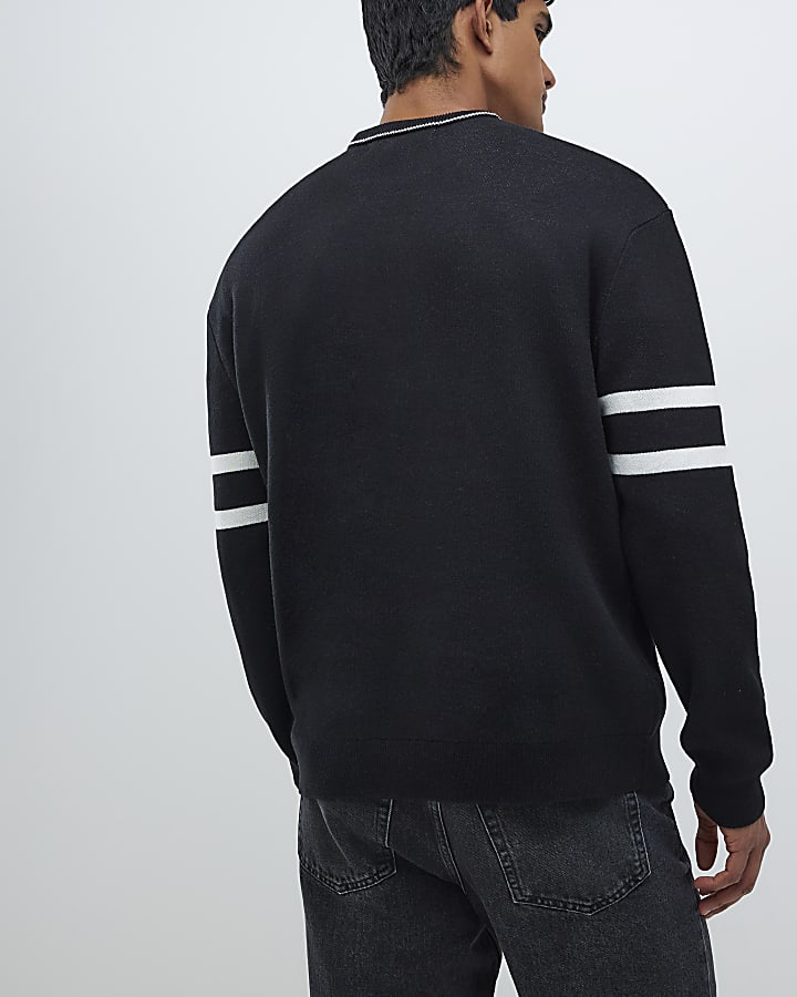 Black Regular Fit 97 Sports Sweatshirt