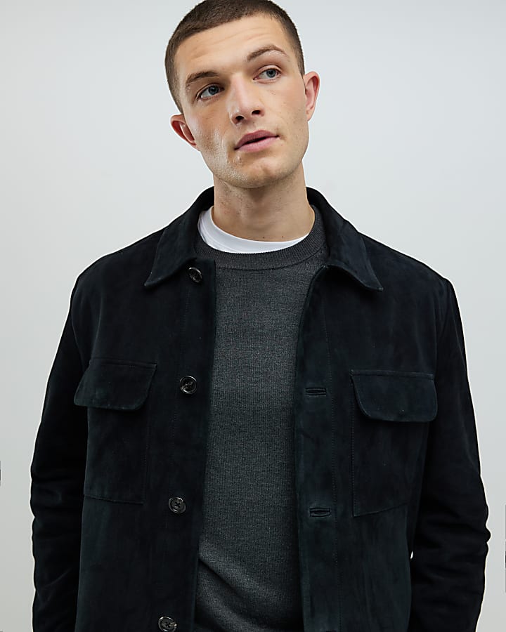 Black Premium Suede Western Jacket