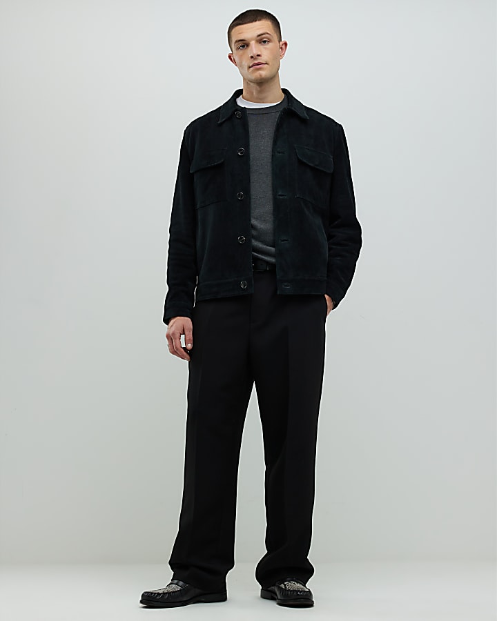 Black Premium Suede Western Jacket