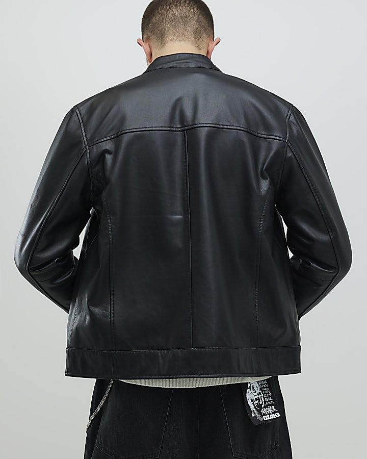 Black Leather Biker Jacket