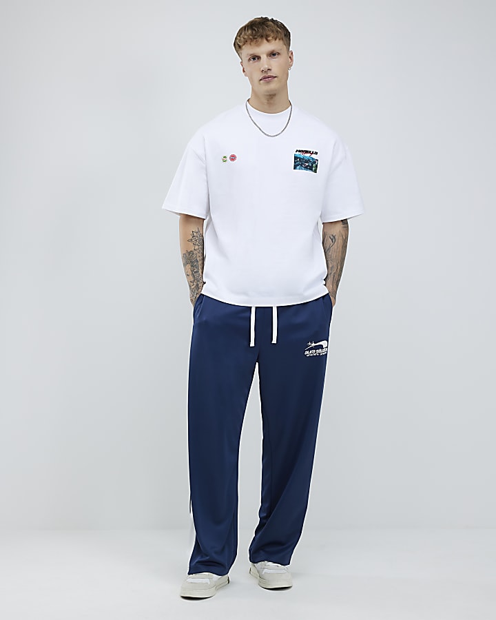 White Oversized Fit Marello Racing T-Shirt