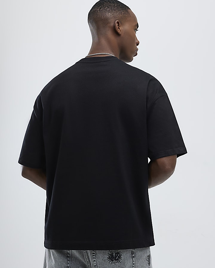Black Oversized Fit MarelloRC1 T-Shirt