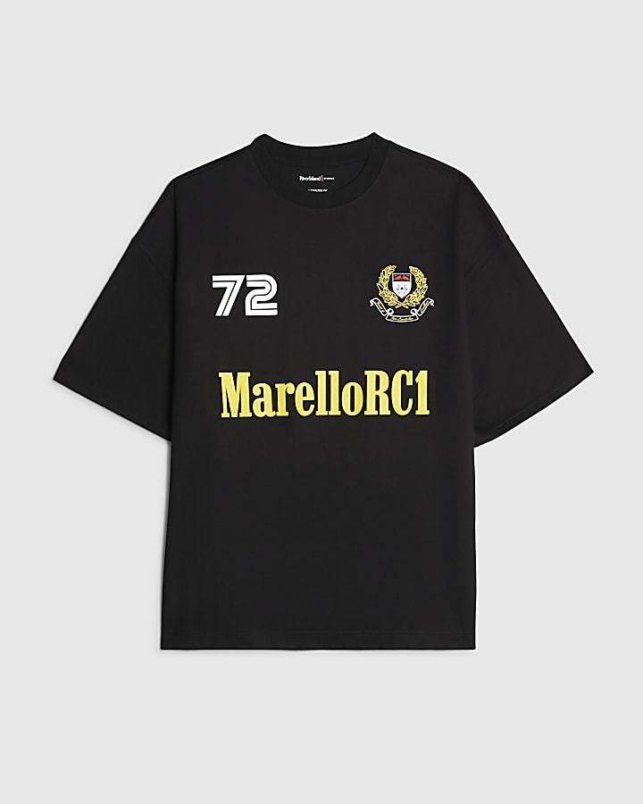 Black Oversized Fit MarelloRC1 T-Shirt