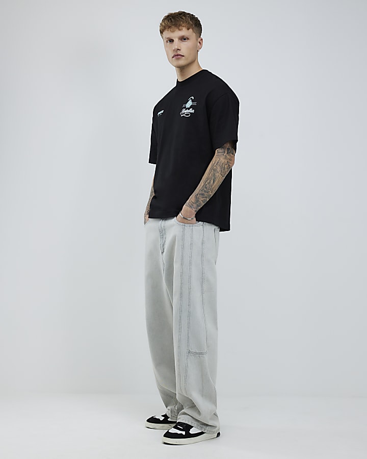 Black Oversized Fit Boulevard T-Shirt