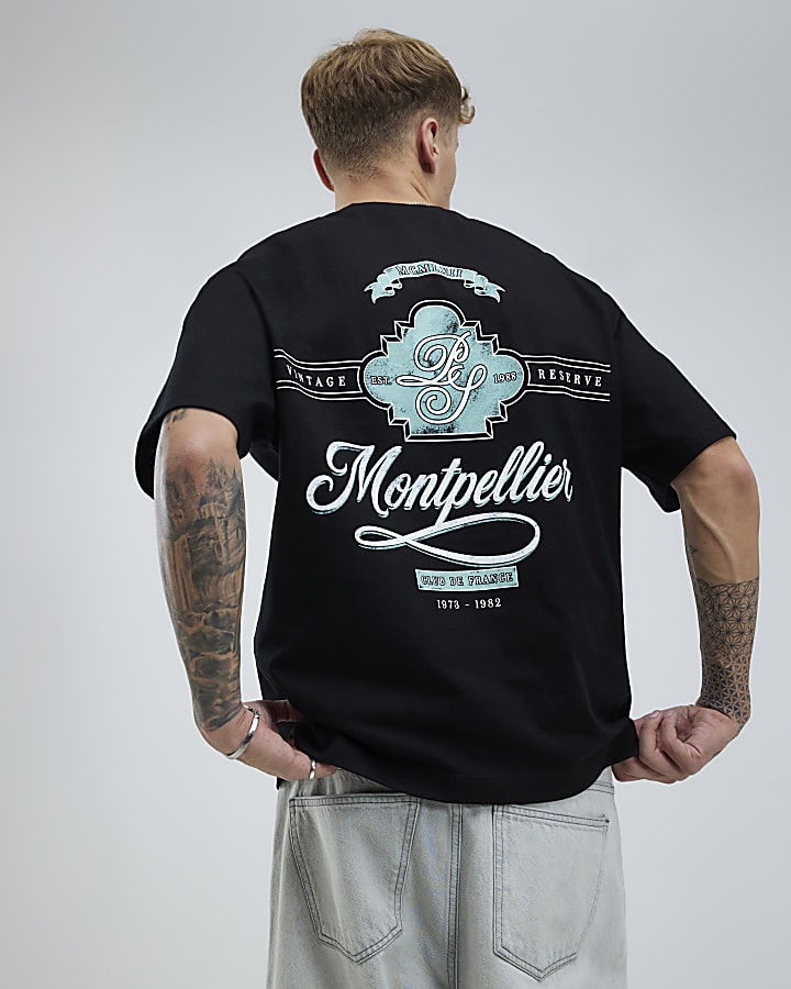 Black Oversized Fit Boulevard T-Shirt