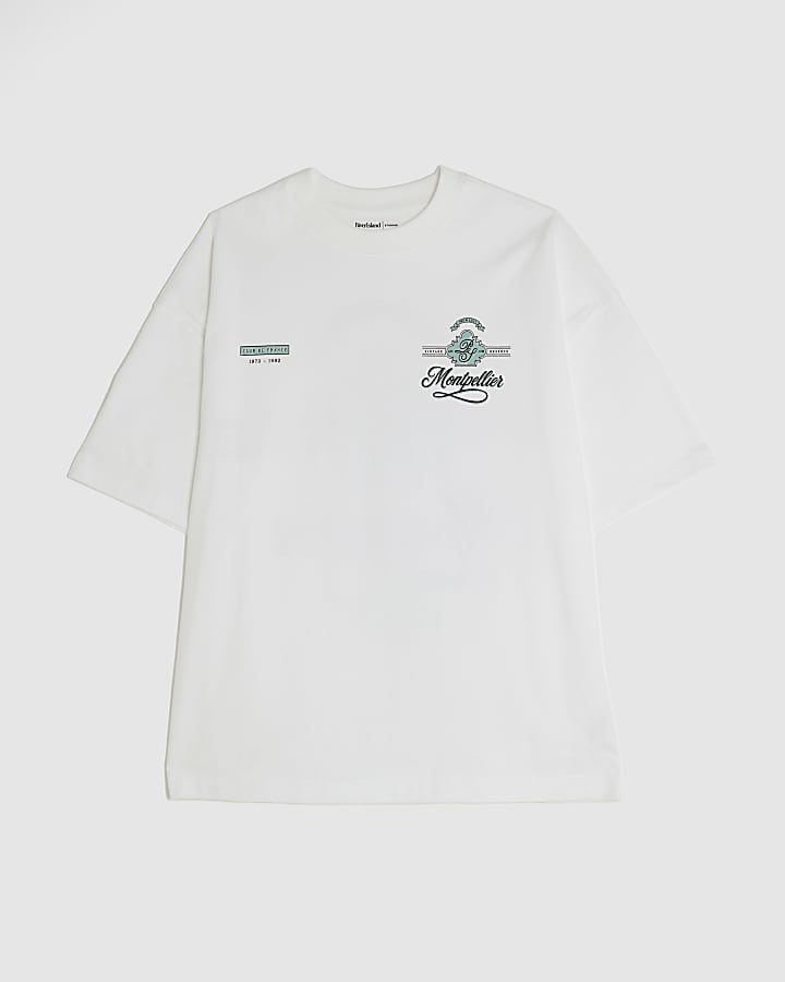 White Oversized Fit Montpellier T-Shirt