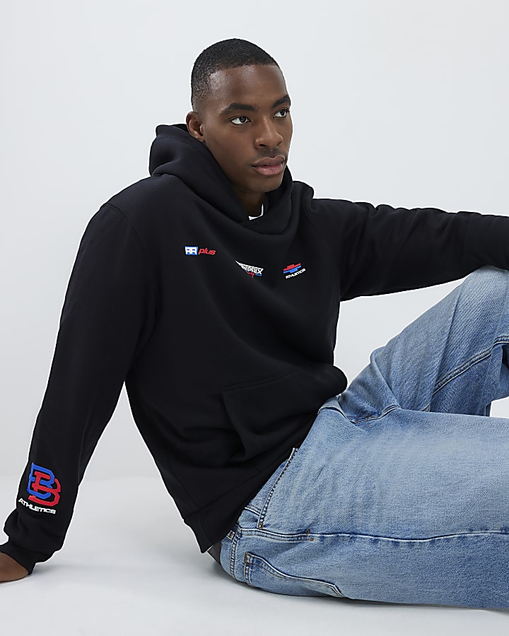 Black Regular Fit Marello 1992 Race Hoodie