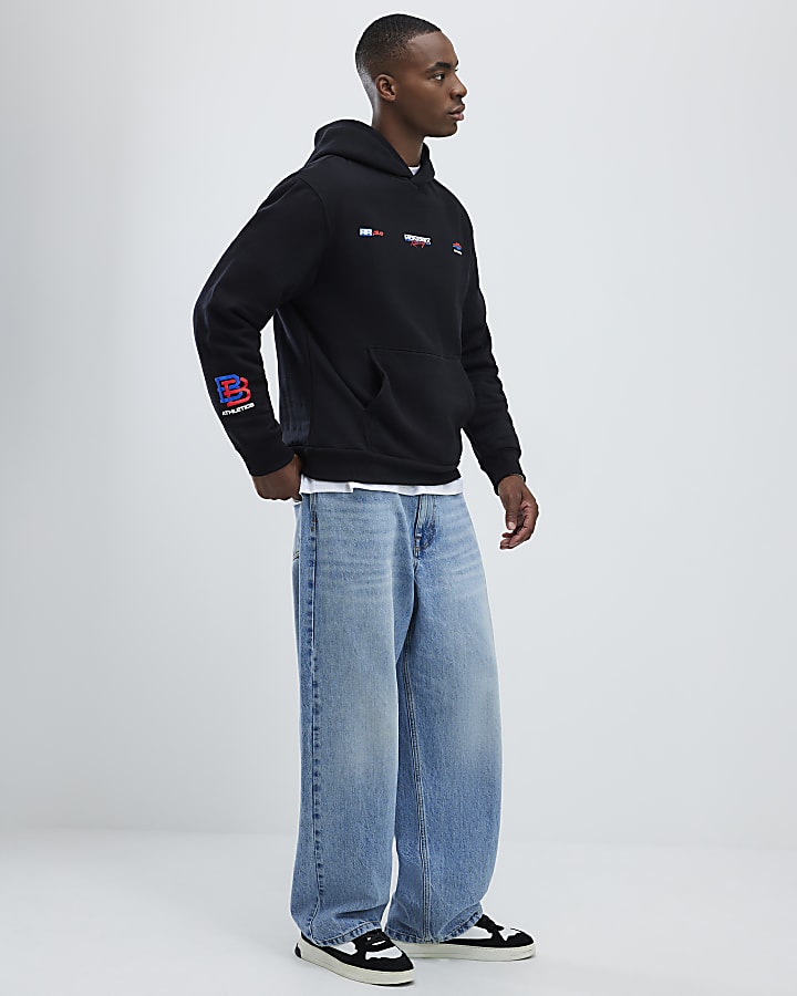 Black Regular Fit Marello 1992 Race Hoodie