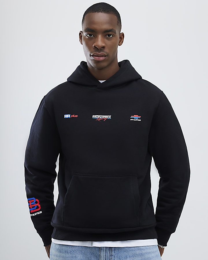 Black Regular Fit Marello 1992 Race Hoodie