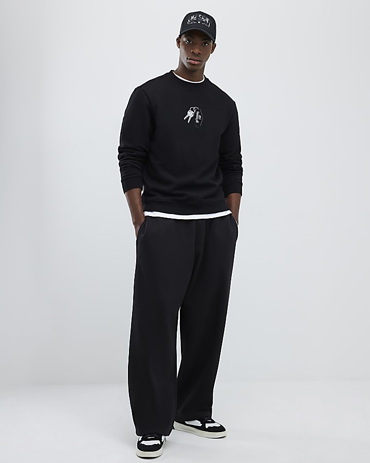 Black Regular Fit Getaway Car Sweatshirt