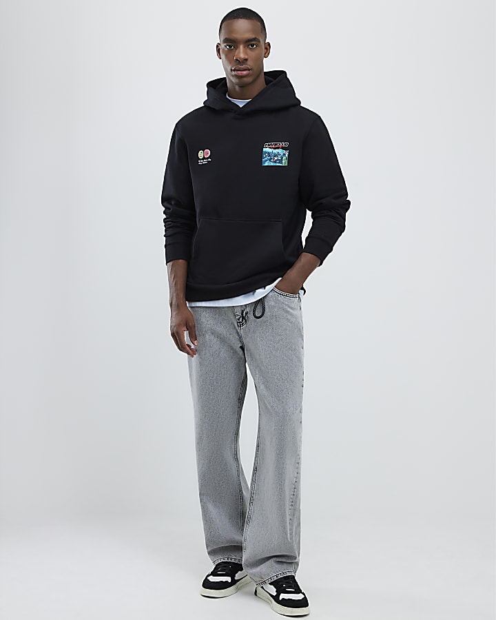 Black Regular Fit Marello F1 Racing Hoodie