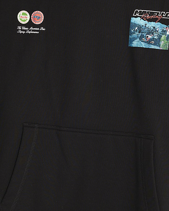 Black Regular Fit Marello F1 Racing Hoodie