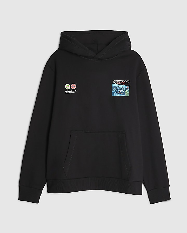 Black Regular Fit Marello F1 Racing Hoodie