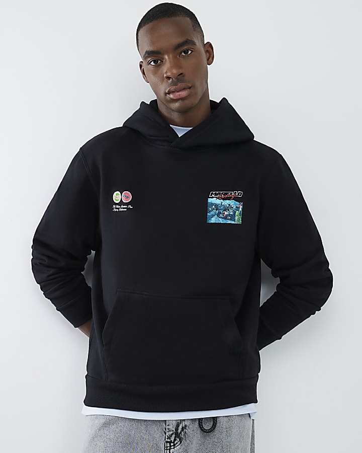 Black Regular Fit Marello F1 Racing Hoodie