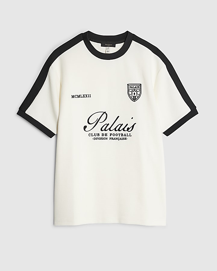 White Regular Fit Palais Badge T-Shirt