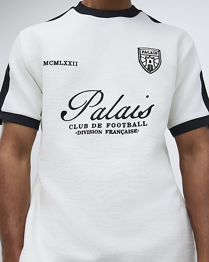 White Regular Fit Palais Badge T-Shirt