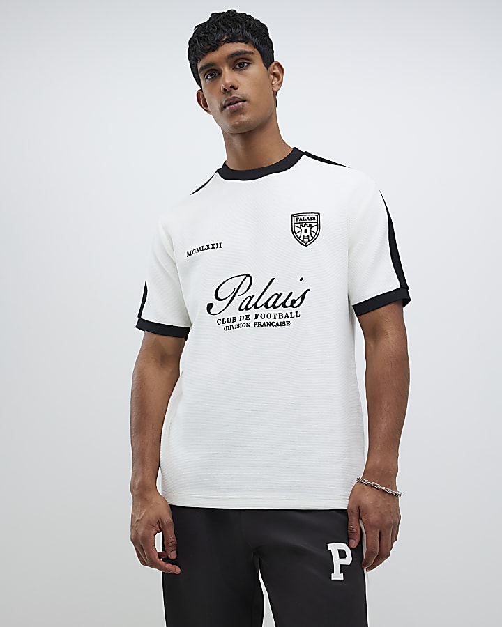 White Regular Fit Palais Badge T-Shirt
