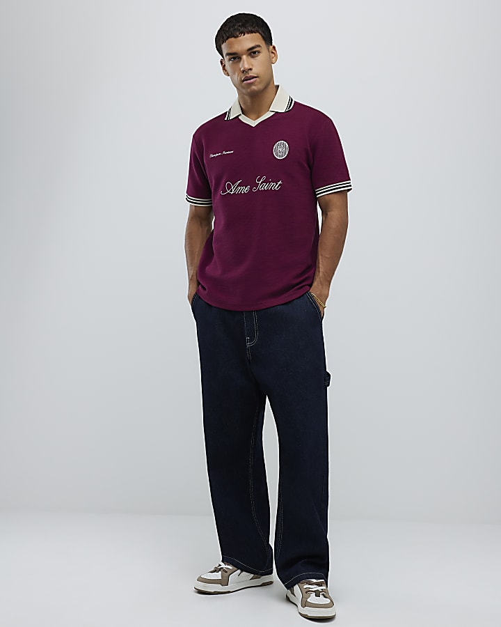 Red Regular Fit Ame Saint Polo Shirt