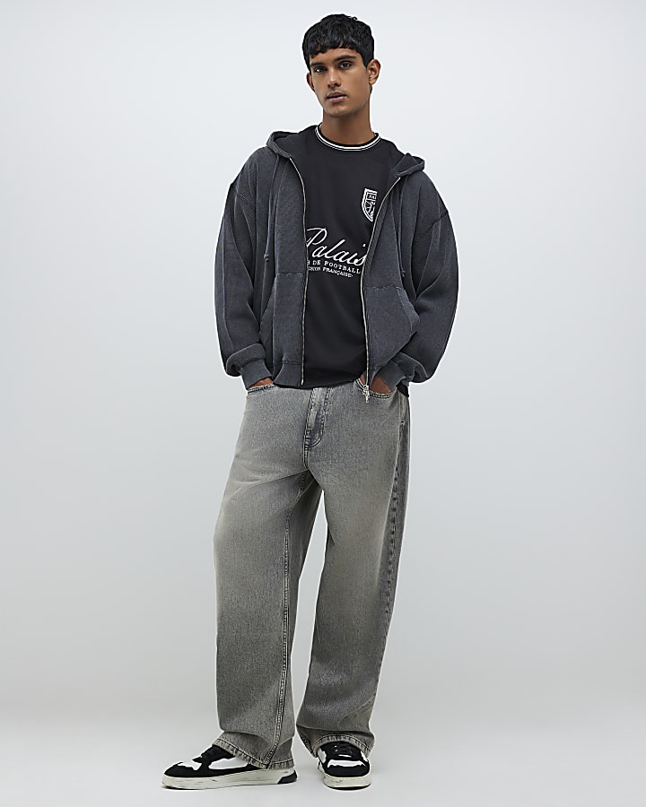 Black Regular Fit Palais Badge T-Shirt