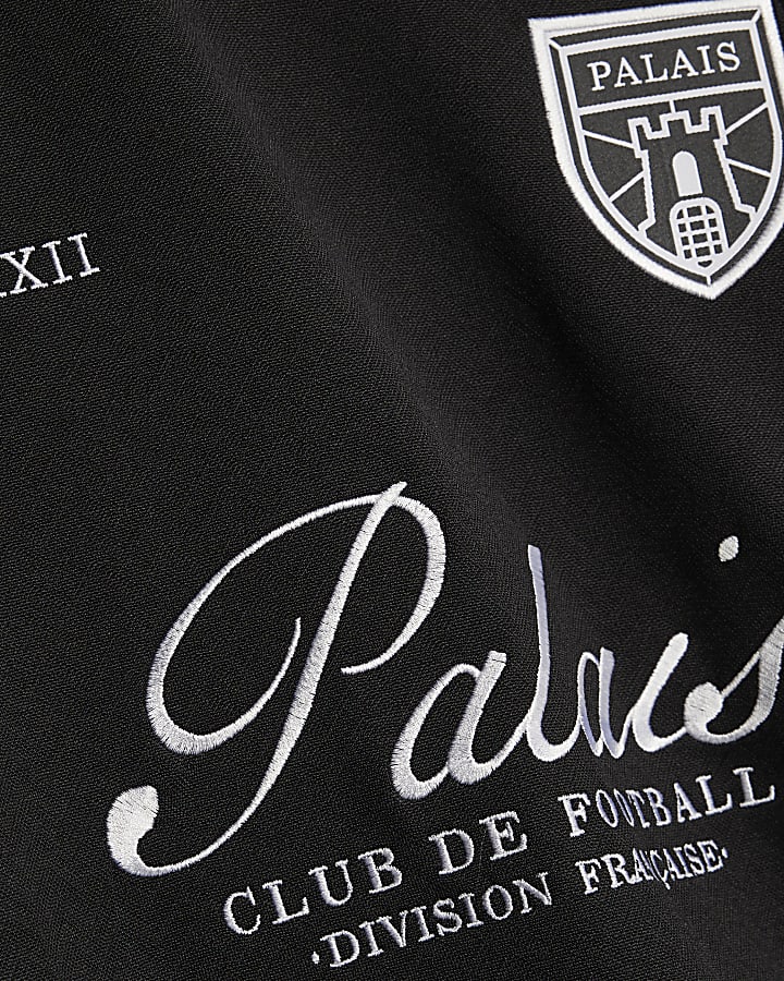 Black Regular Fit Palais Badge T-Shirt