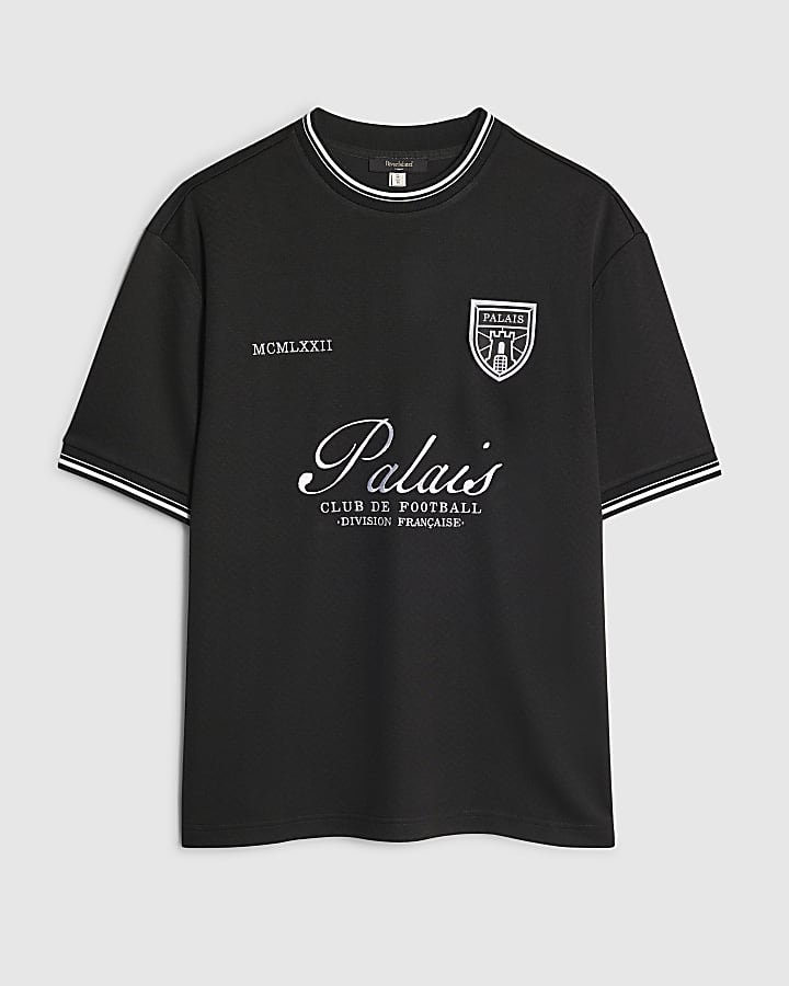 Black Regular Fit Palais Badge T-Shirt