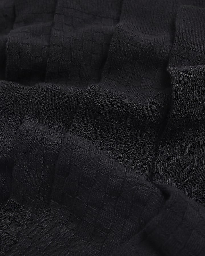 Black Checkerboard Pack Of 3 Socks