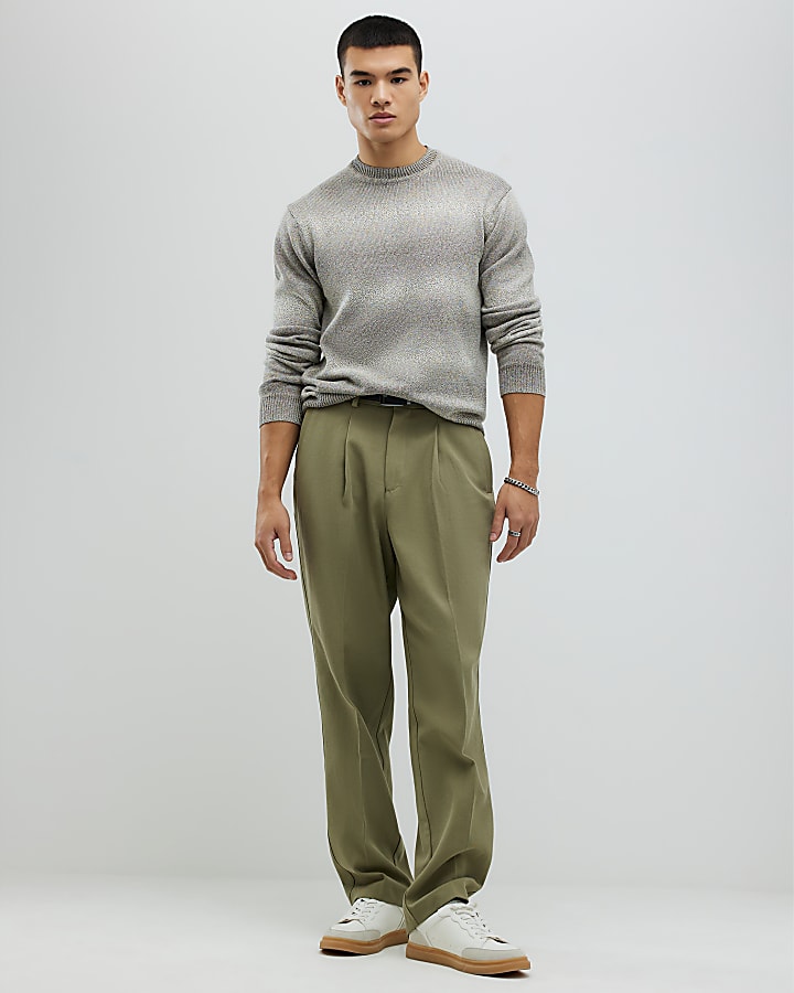 Green Slim Fit Gradient Jumper