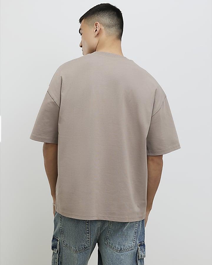 Beige Oversized Fit T-Shirt