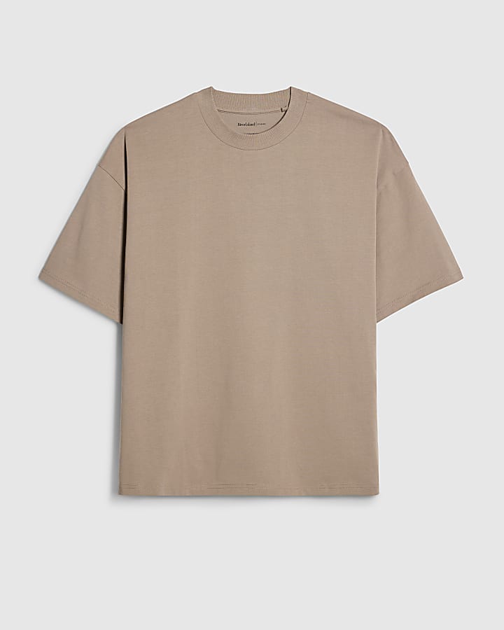 Beige Oversized Fit T-Shirt