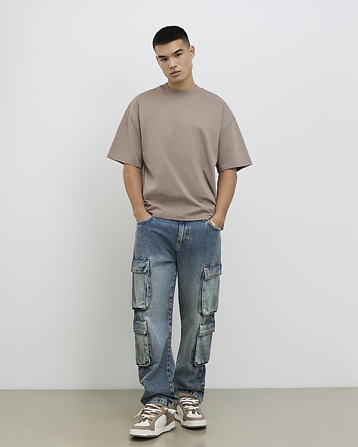 Beige Oversized Fit T-Shirt