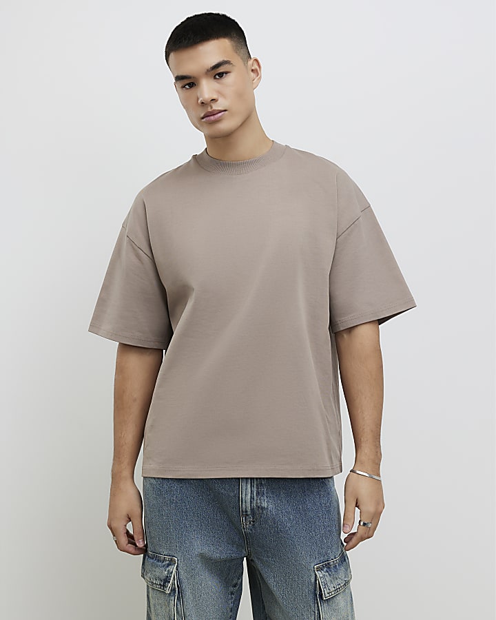 Beige Oversized Fit T-Shirt