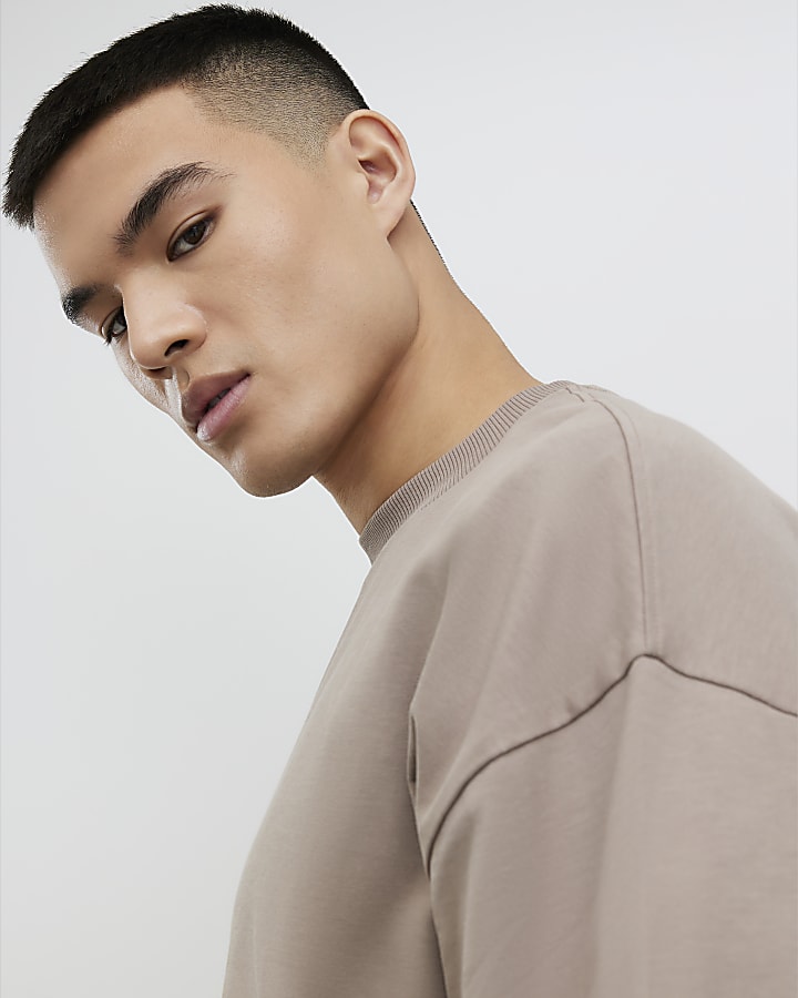 Beige Oversized Fit T-Shirt