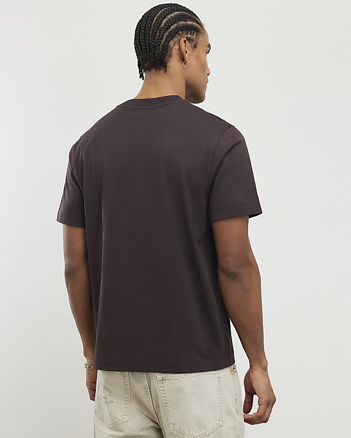 Brown Regular Fit T-Shirt