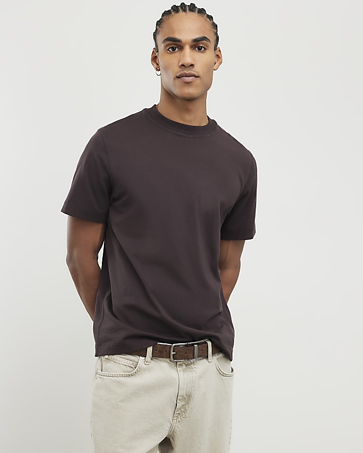 Brown Regular Fit T-Shirt