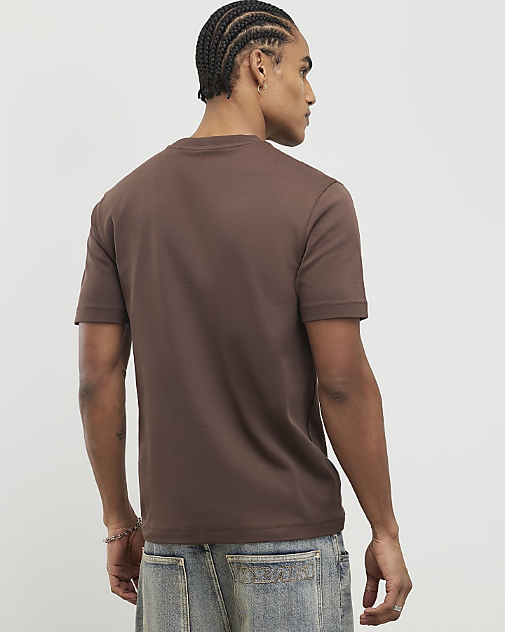 Brown Slim Fit T-Shirt