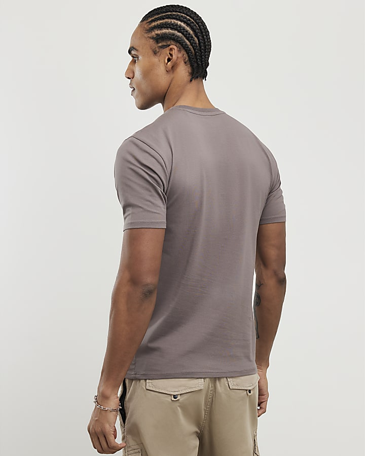 Brown Muscle Fit T-Shirt