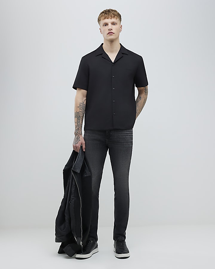 Black Regular Fit Luminis Shirt