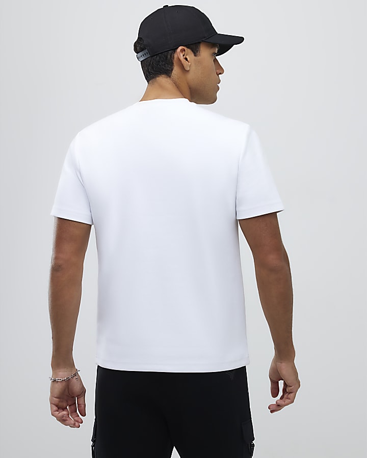 White Short Sleeve Slim Fit Pocket T-shirt