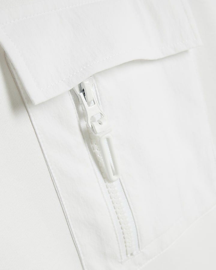 White Short Sleeve Slim Fit Pocket T-shirt