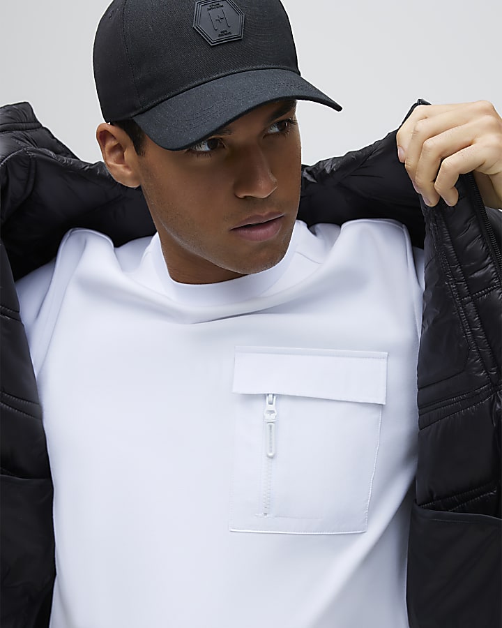 White Short Sleeve Slim Fit Pocket T-shirt