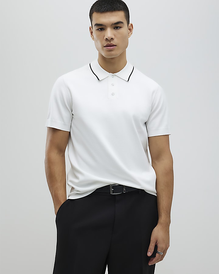 White Slim Fit Polo Shirt