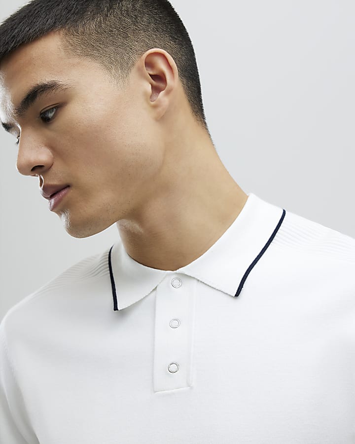 White Slim Fit Polo Shirt