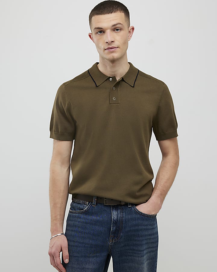 Khaki Slim Fit Polo Shirt