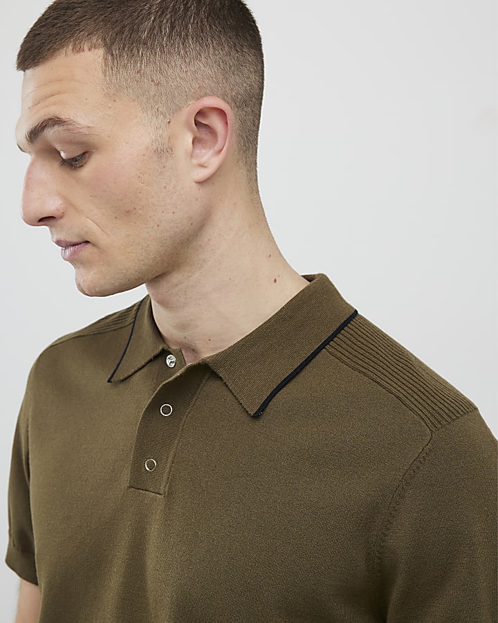 Khaki Slim Fit Polo Shirt