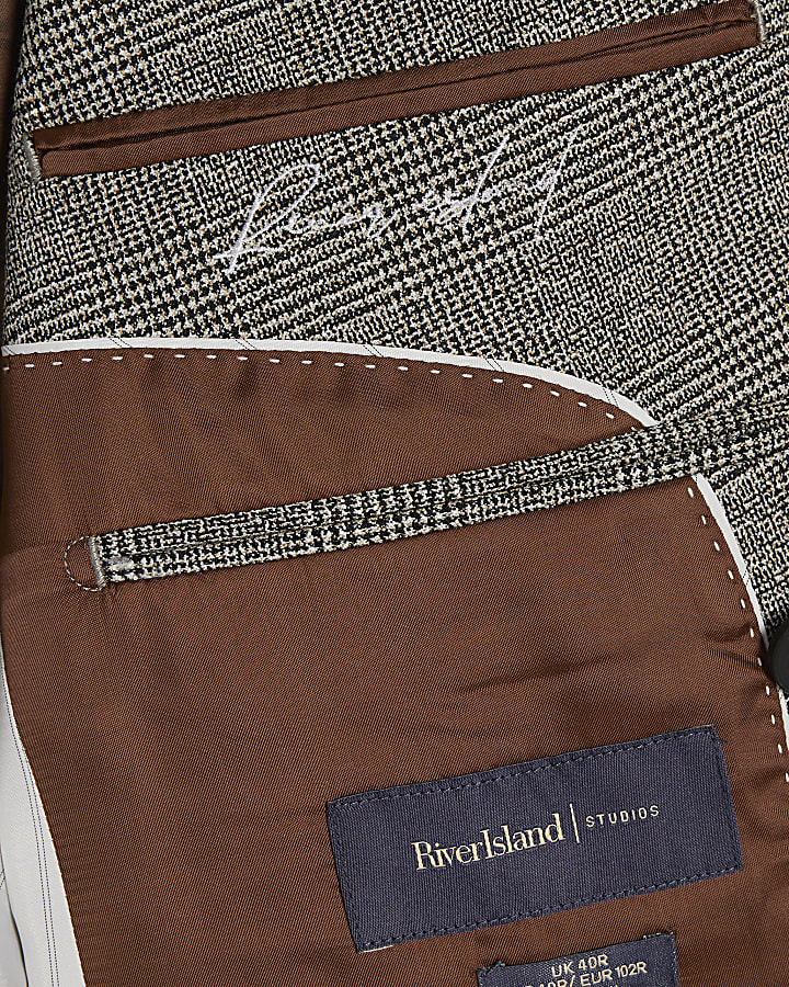 Grey Slim Fit Stretch Suit Jacket
